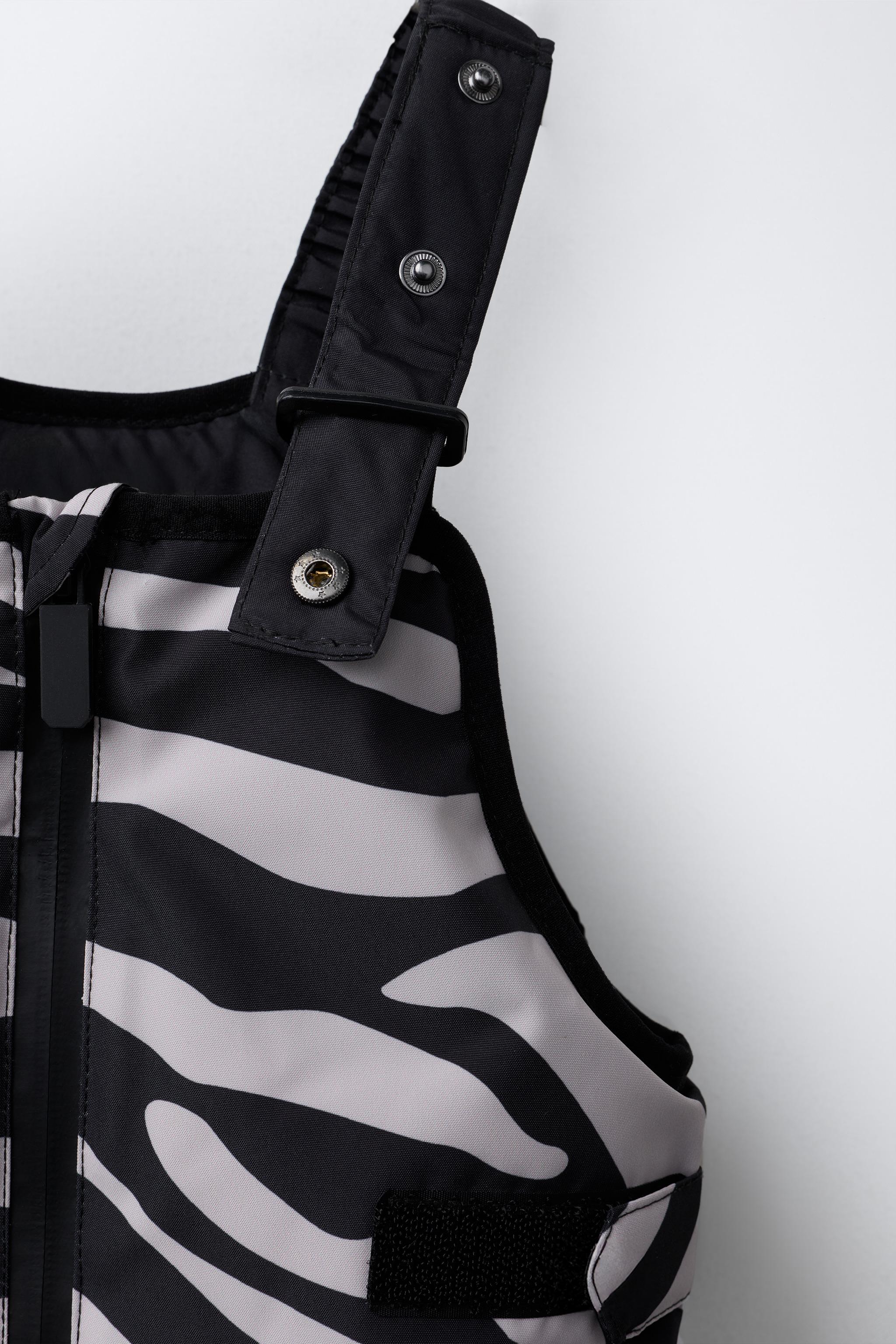 ZEBRA PRINT WATER RESISTANT AND WINDPROOF OVERALLS